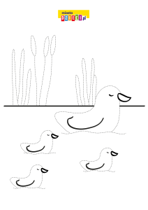 kaczki ćwiczenie grafomotoryczne.